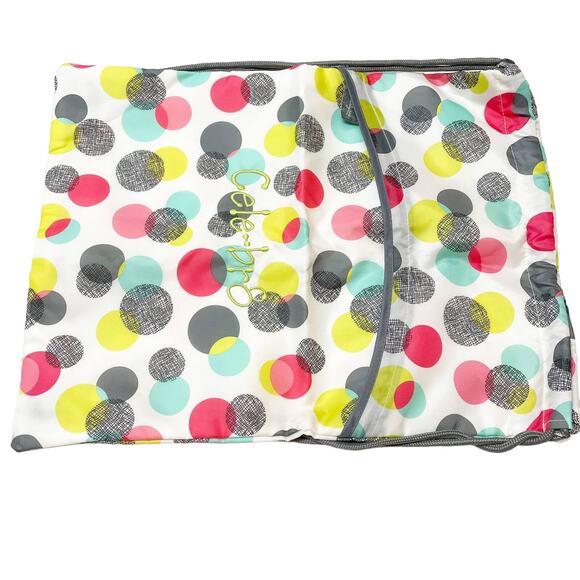 Thirty One Drawstring Backpack in Punch Bowl Print with Cele-br8 embroidered - Picture 1 of 4